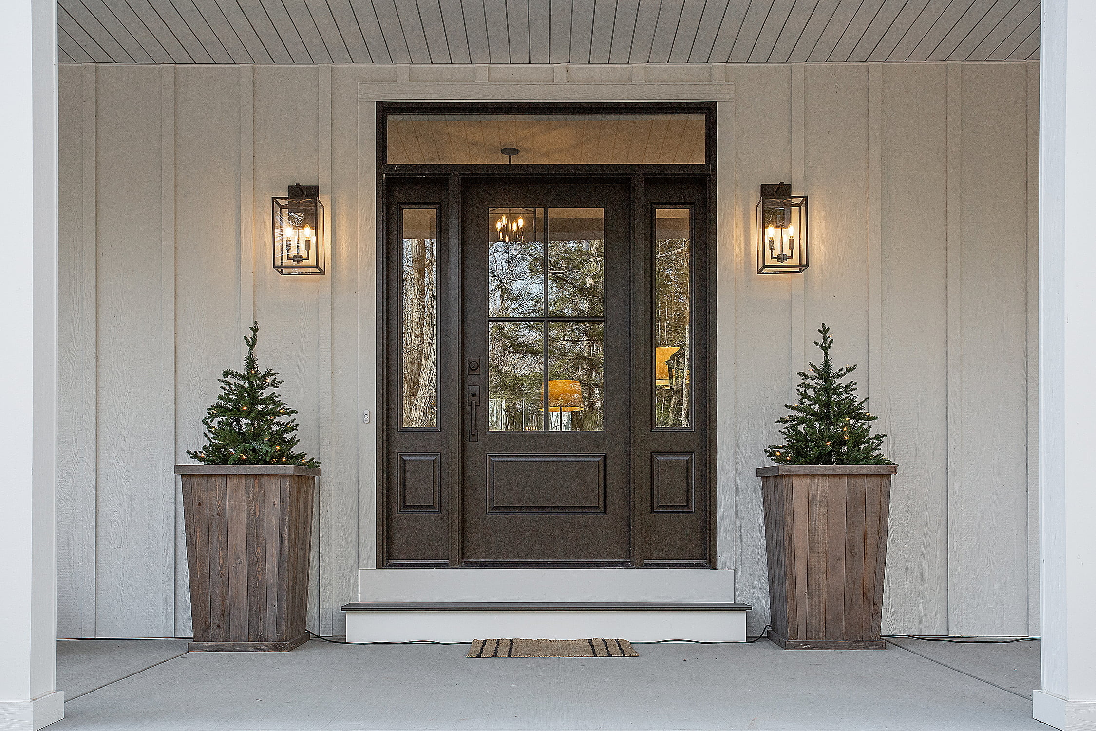 white farmhouse porch